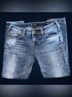 Silver Jeans Co. Boyfriend Fit Women’s Jeans Size 29 Distressed Medium Wash